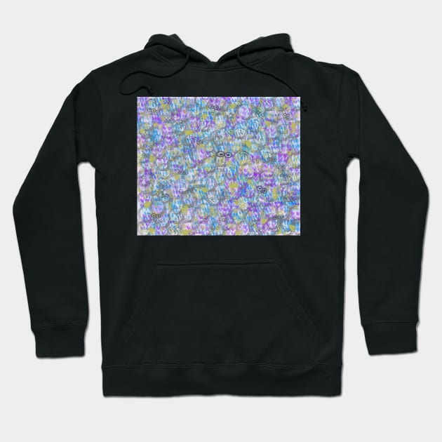 Daily Commute. Abstract design in pastel colors and muted tones. Inspired by modern workday travel as people perform their daily commute. Hoodie by innerspectrum